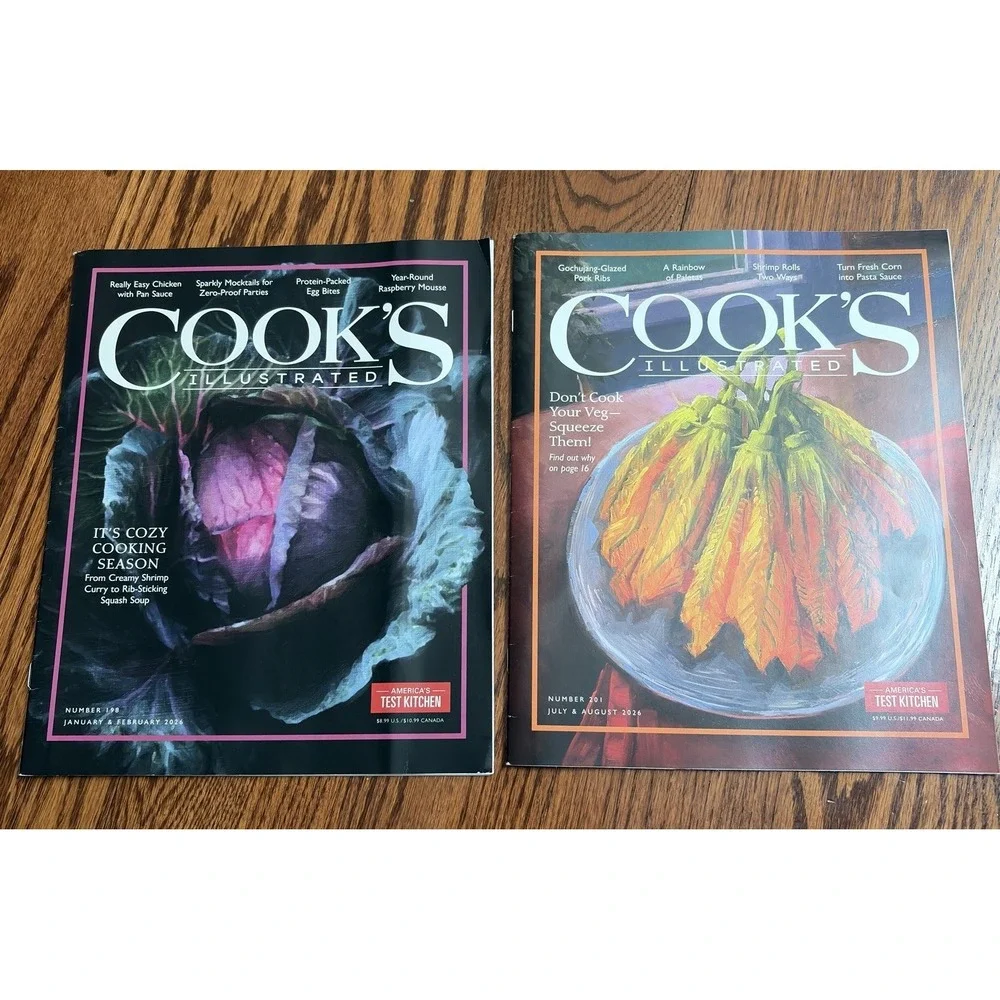 Lot of 2 - Cook's Illustrated Issue #201 & 198 2026 America's Test Kitchen